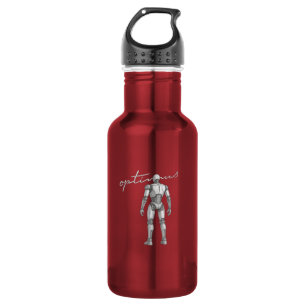 Futuristische Weltraumrakete   Mars-Mission Weltra Edelstahlflasche