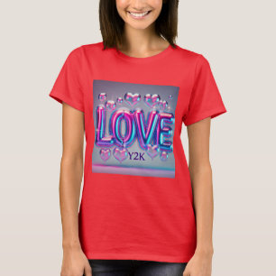 Futuristische Y2K-Holografische Liebe T-Shirt