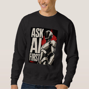 Futuristischer AI-Roboter-Humanoid-Tech-Design Sweatshirt