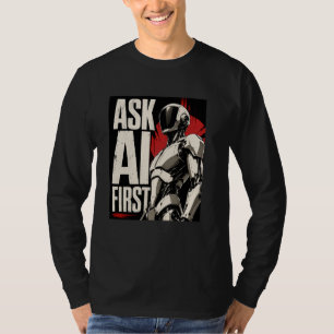 Futuristischer AI-Roboter-Humanoid-Tech-Design T-Shirt