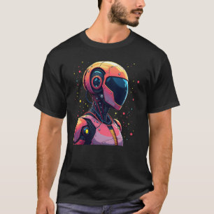 Futuristischer AI-Roboter-T - Shirt für Männer - k