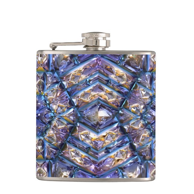 Futuristischer Chrystal X7-12 Wrapped Flask Flachmann (Vorderseite)