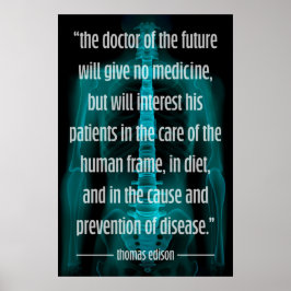 Futuristischer Doktor des zukünftigen Edison-Zitat Poster