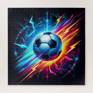 Futuristischer elektrischer Fußball Blitz