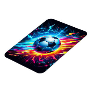 Futuristischer elektrischer Fußball Blitz Magnet