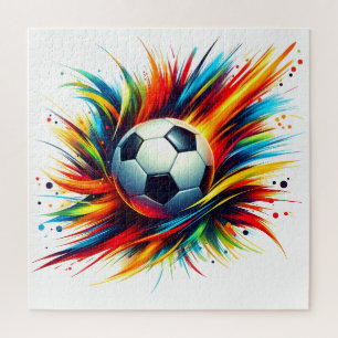 Futuristischer Fußball Splash Soccer Ball Abstrakt