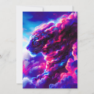 Futuristischer kosmischer Neon-Leopard  Ankündigung