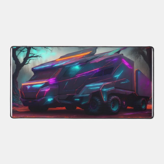 Futuristischer LKW Schreibtischunterlage (Vorderseite)