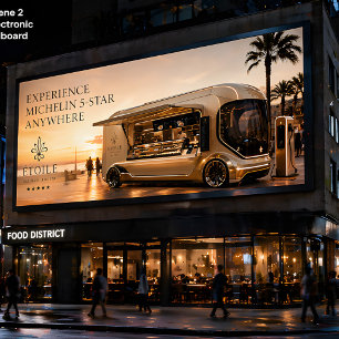 Futuristischer Michelin Food Truck – Luxus-Mobil Poster