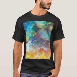 Futuristischer Raum, nebeliger Hintergrund. T-Shirt