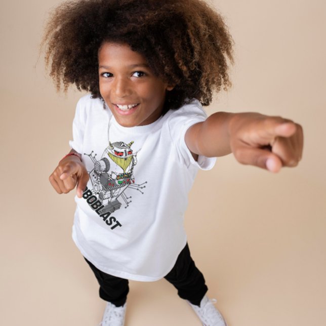 Futuristischer RoboBlast Illustration Kid's T - Sh T-Shirt (Von Creator hochgeladen)