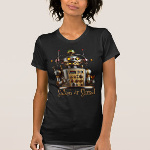 Futuristischer Roboter Barkeeper "Geschüttelt oder T-Shirt