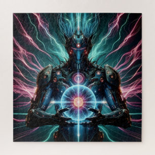 Futuristischer Roboter Kosmischer Kern Cyberpunk