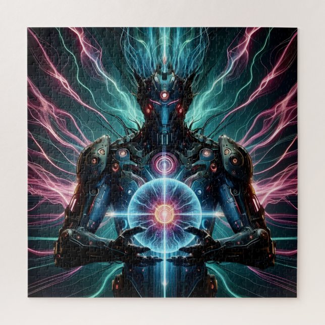 Futuristischer Roboter Kosmischer Kern Cyberpunk (Vertikal)