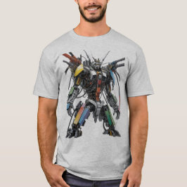 Futuristischer Sci-Fi Farbrobot T-Shirt