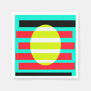 Futuristischer Sonnenuntergang Serviette