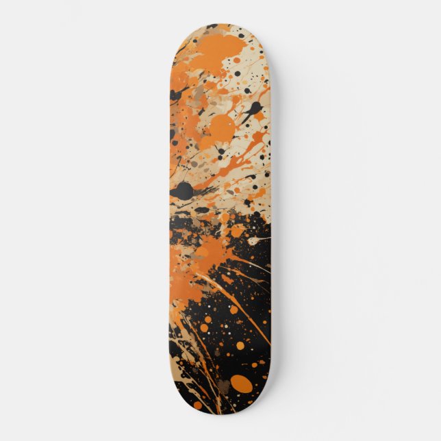 Futuristischer Spritzer, Panther schwarz, Look, cr Skateboard (Vorderseite)