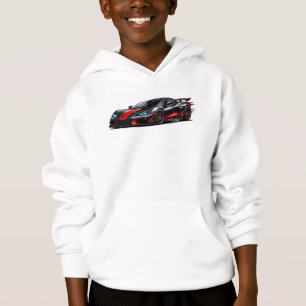 Futuristischer Super-Auto-Kinderhoodie Hoodie