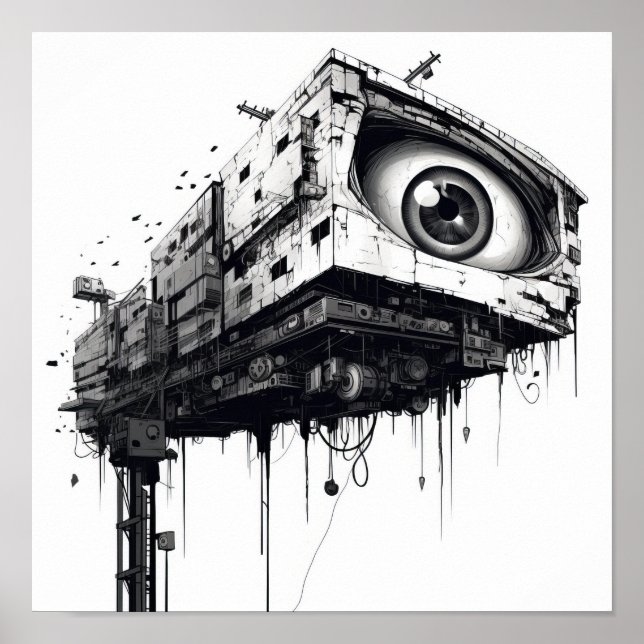 Futuristisches Auge: Überwachungskamera von bis Poster (Vorne)