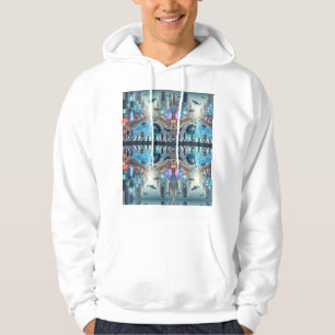 Futuristisches City Basic Hooded Sweatshirt