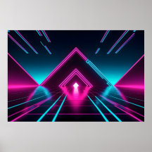 Futuristisches Cyberpunk-Dreiecksportal Geometrisc