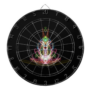Futuristisches Dartboard mit Neon Lights Dartscheibe