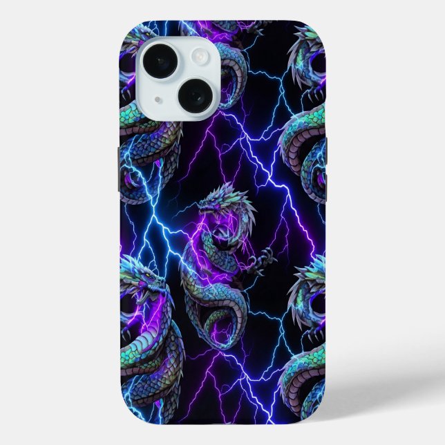 Futuristisches Design iPhone 15 Fall von Quantum V Case-Mate iPhone Hülle (Rückseite)