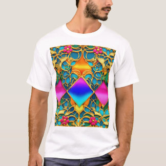 Futuristisches französisches Manuskript Inneres T-Shirt