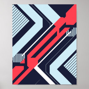 Futuristisches geometrisches abstraktes Design Poster