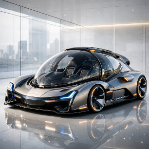 Futuristisches High-Tech-Konzeptauto-Design Drucke Karte