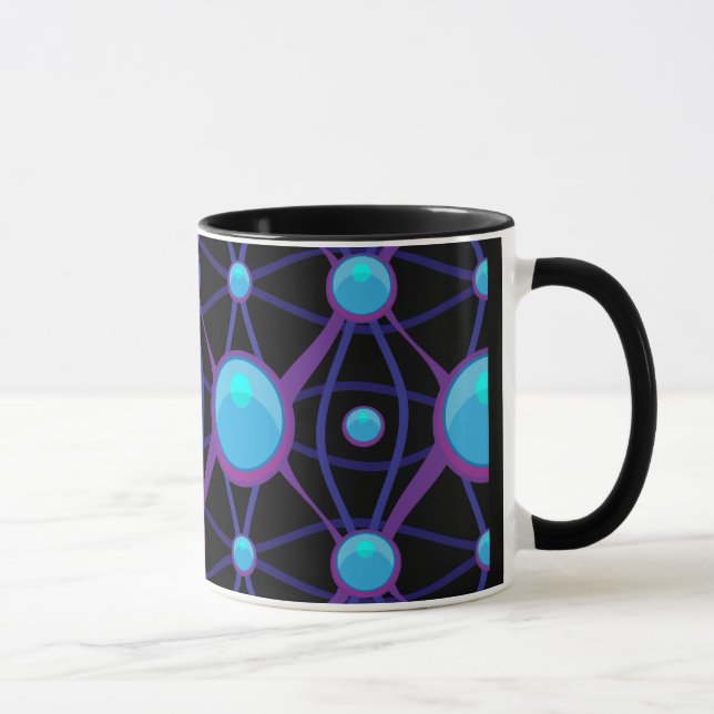 Futuristisches Hightech- Muster Tasse (Rechts)