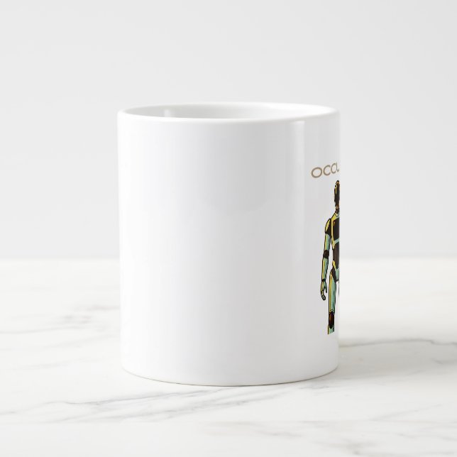 Futuristisches humanoide Roboterdesign Jumbo-Tasse (Vorderseite)