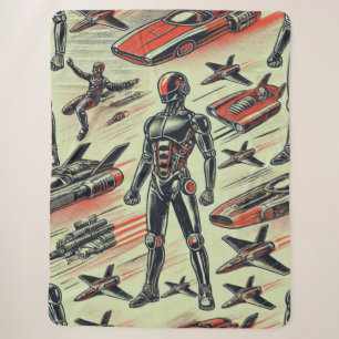 Futuristisches humanoides Robotermuster KI-Robot Sherpadecke