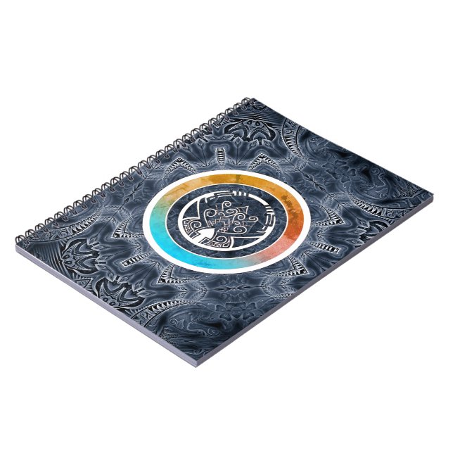 Futuristisches Kaleidoskopmuster Notizblock (Linke Seite)