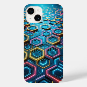 Futuristisches, leuchtendes sechseckiges Handyhüll Case-Mate iPhone 14 Hülle