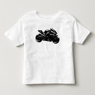 Futuristisches Motorrad Schwarz Weiß Vektor  Kleinkind T-shirt