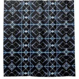 Futuristisches Neon Grid Muster Duschvorhang