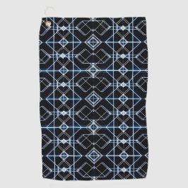 Futuristisches Neon Grid Muster Golfhandtuch