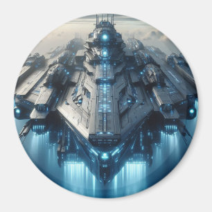 Futuristisches Raumschiff 1 Zoll Magnet