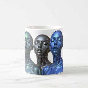 Futuristisches Schönheitstrio Kaffeetasse
