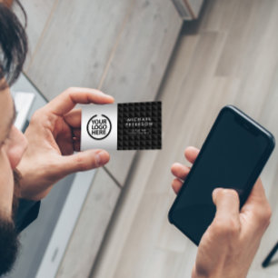 Futuristisches Schwarz   Triangle Muster Business  Visitenkarte