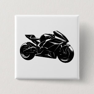 Futuristisches Sportmotorrad-Design Button