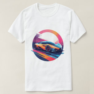 Futuristisches Sportwagen-Energie-Streifen-Kunstwe T-Shirt