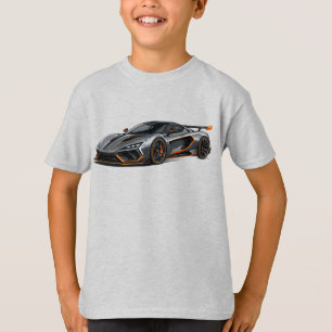 Futuristisches Sportwagen-Jungen-T-Shirt T-Shirt