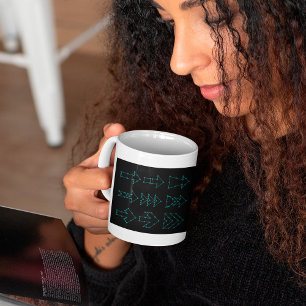 Futuristisches Tech-Pfeil-Schaltungsdesign Kaffeetasse