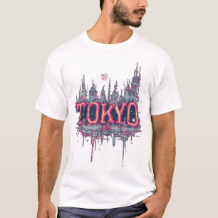 Futuristisches Tokio Cyberpunk Neon Stadt Streetwe T-Shirt