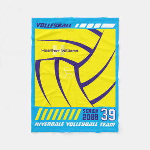 Futuristisches Volleyball-Spielergeschenk für den  Fleecedecke