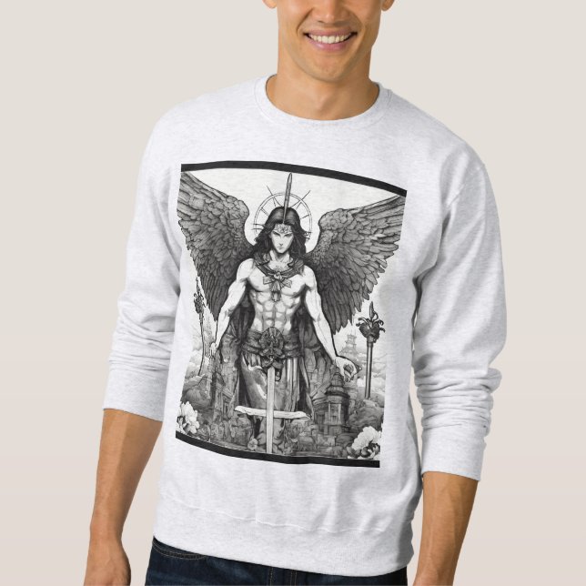 "Futuristisches Wing Tattoo Art T-Shirt" Sweatshirt (Vorderseite)