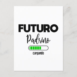 Futuro padrino cargando postkarte