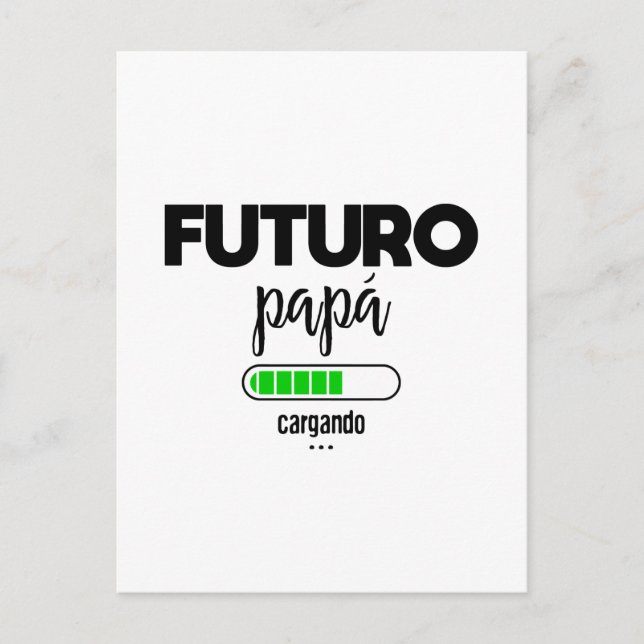 Futuro papá cargando postkarte (Vorderseite)